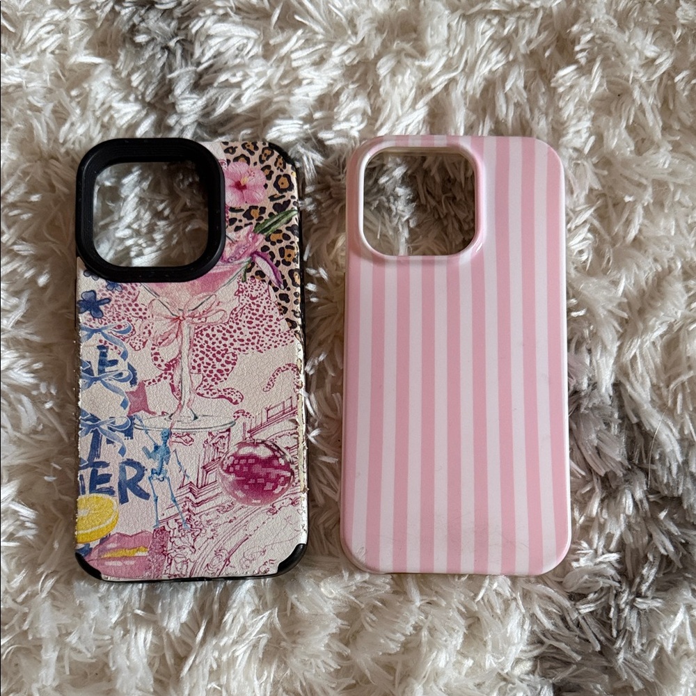 Stylish Pink and Patterned iPhone 14 Cases